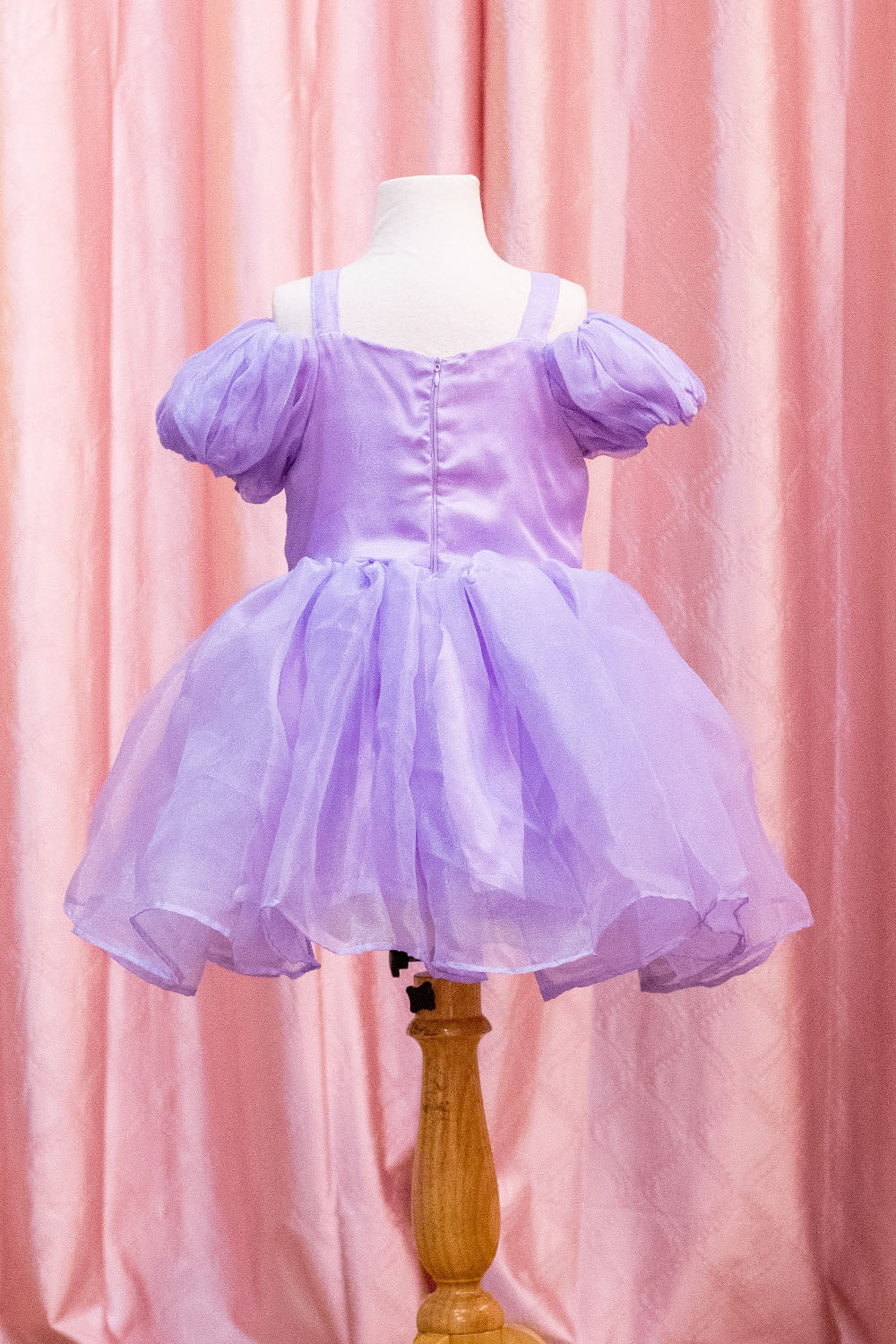 Lavender Rosette Off Shoulder Frock