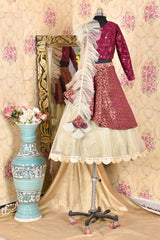 Wine and Beige Lahenga