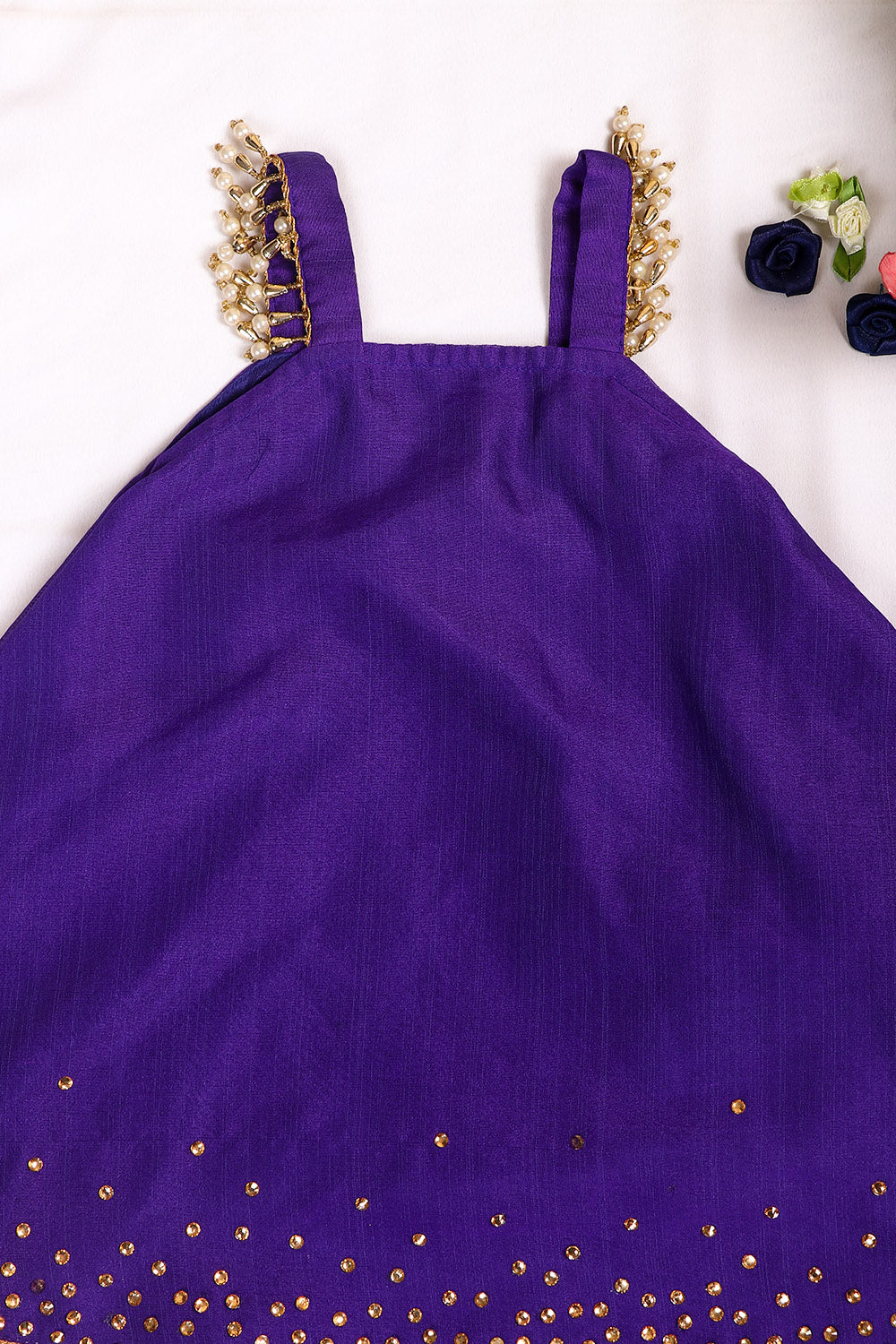 Cute Purple Silk Kurta and Palazzo