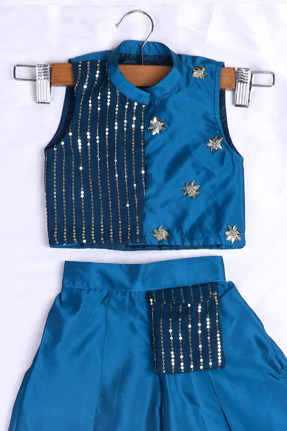 Teal Blue Top and Palazzo Set
