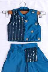 Teal Blue Top and Palazzo Set