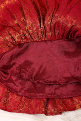 Beautiful Wine Brocade Skirt Top Set