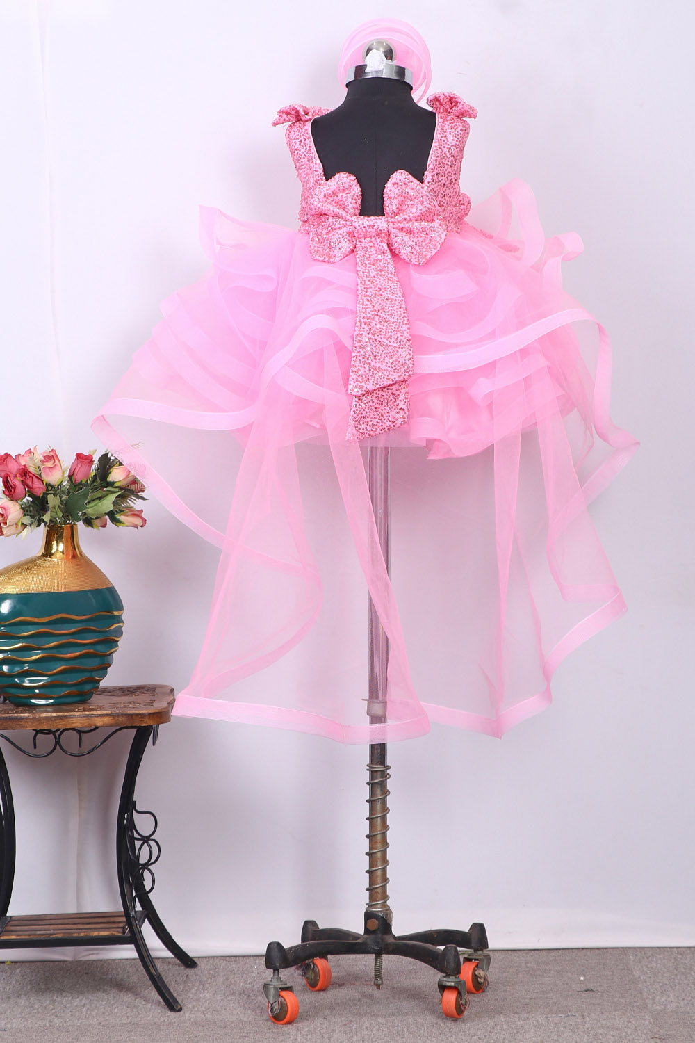 Baby Pink Little Fairy Dress with Trail