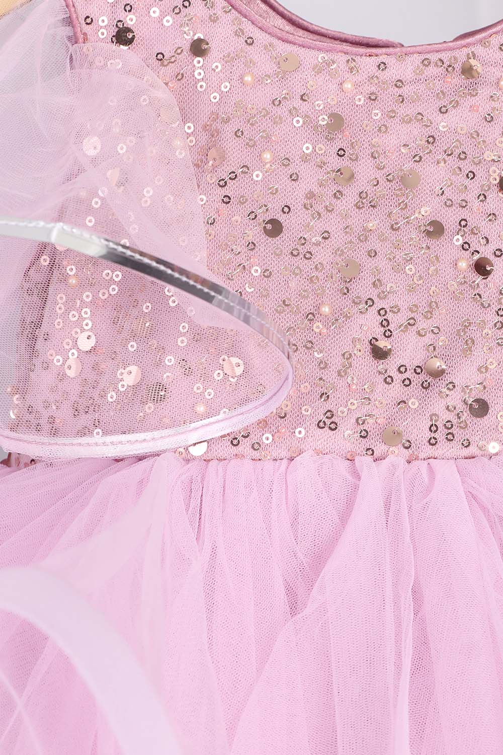 Embroidered Net and Plain Net and Satin Lining