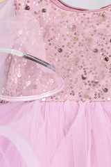 Embroidered Net and Plain Net and Satin Lining