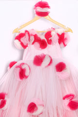 Pink Flower Barbie Gown