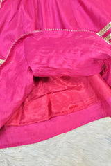 Hot Pink Silk Lehenga