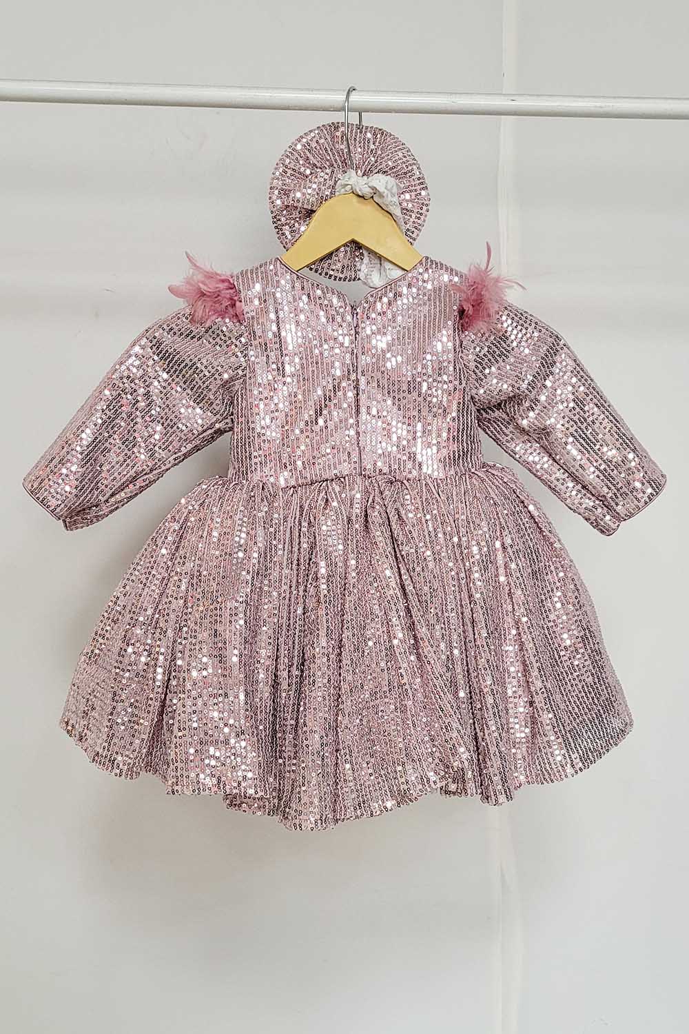 Blush Pink Sequins Dress