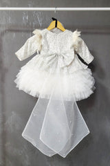 White Fairytale Dress with Big Bow