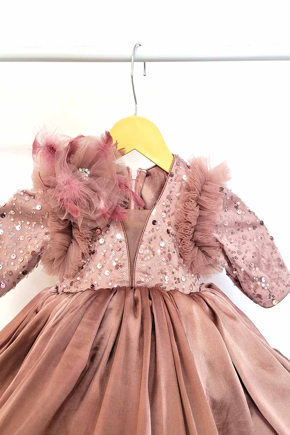 Hazel Nut Brown Color Princess Dress