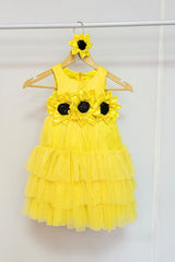 Sunflower Theme Net Gown