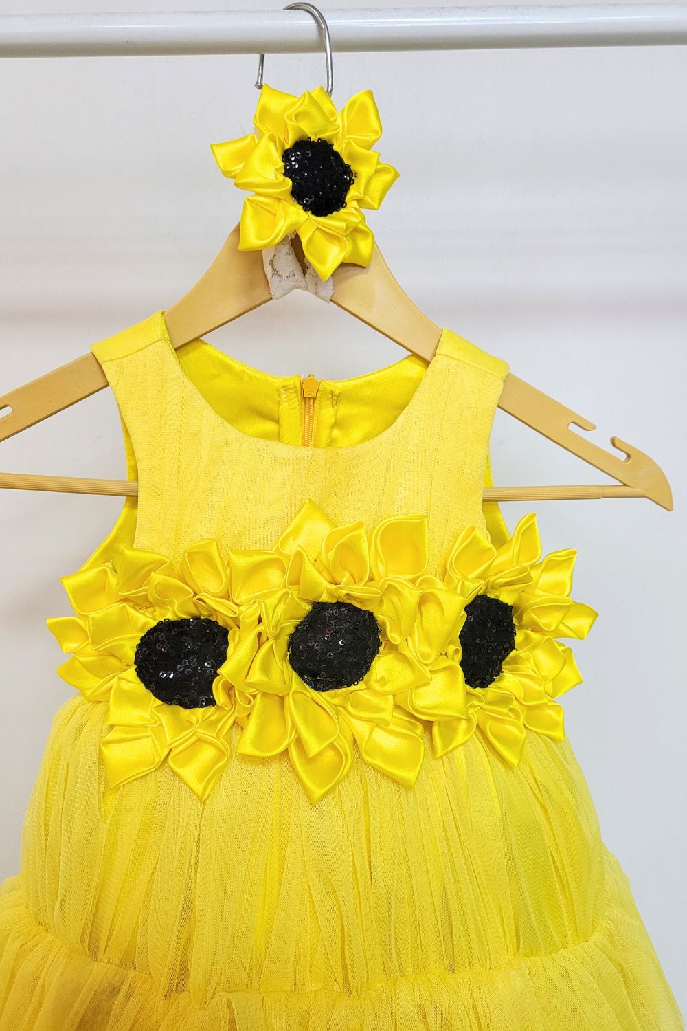 Sunflower Theme Net Gown