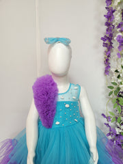 Mermaid Theme Blue and Lavender Dress