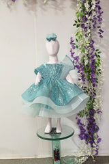 Sky Blue Princess Theme Dress