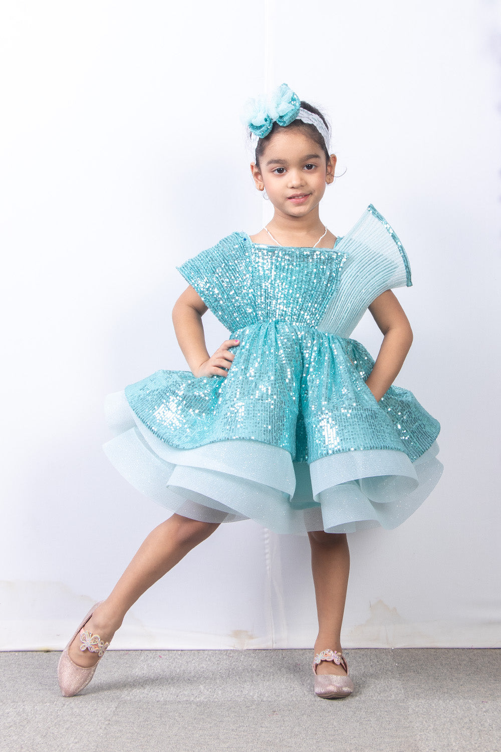 Sky Blue Princess Theme Dress
