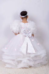 White Princess Gown with Hairband
