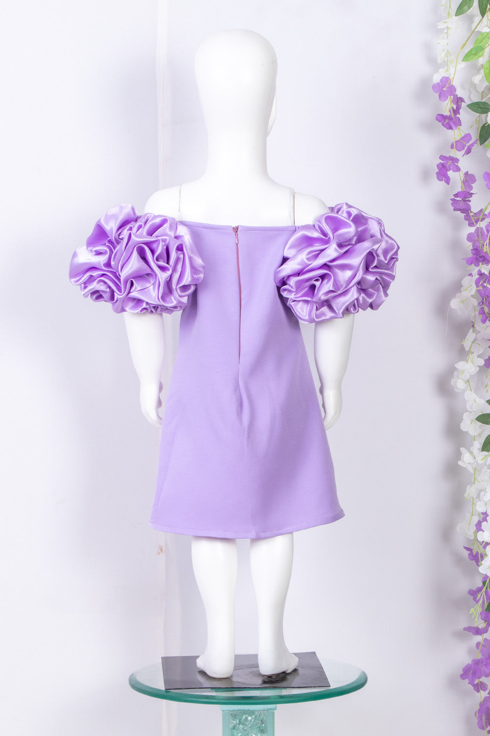 Lavender Designer Straight Dresses