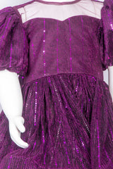 Wine Flared Kids Dress