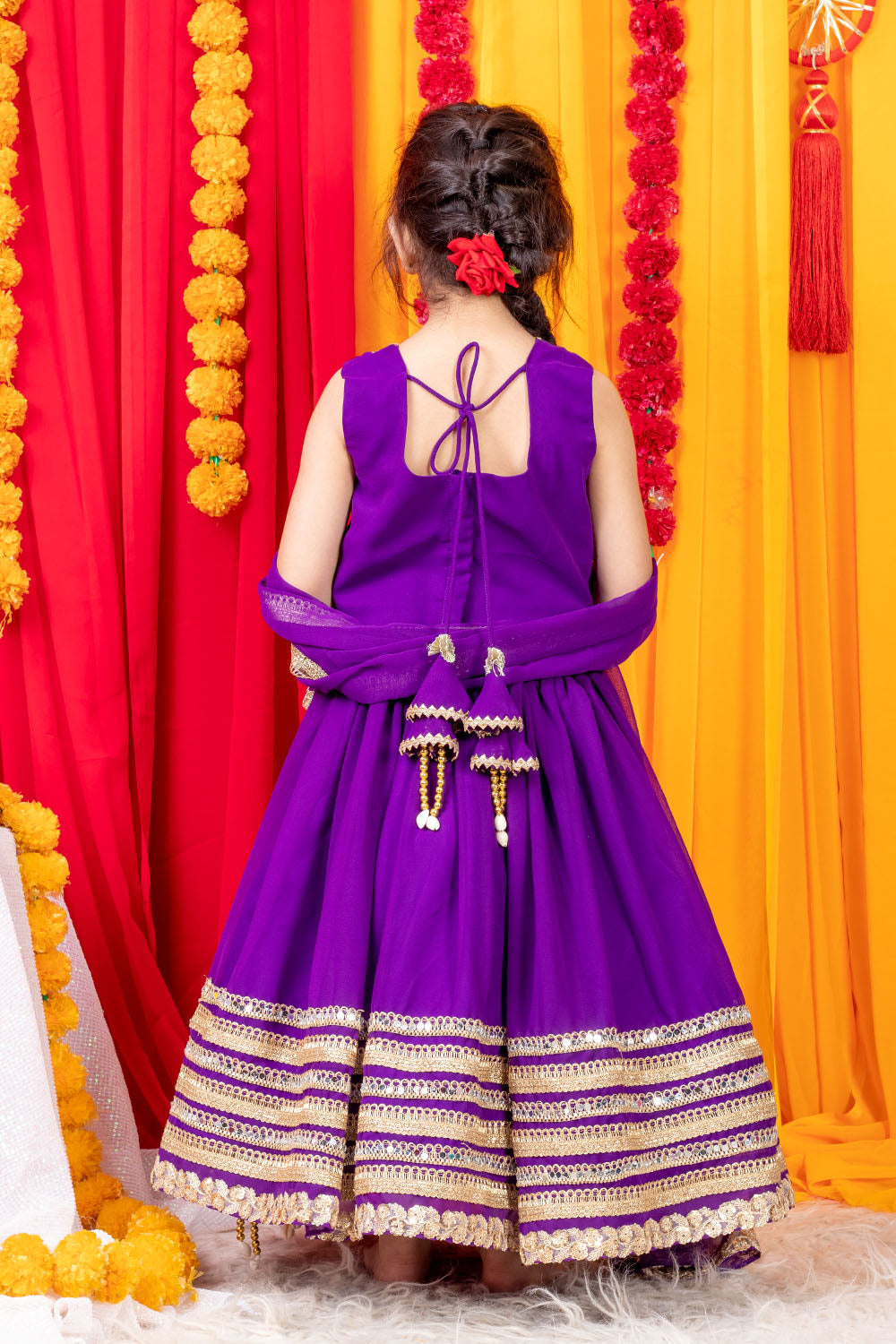 Purple Heavy Lehanga Set