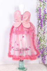 Pretty Pink Birthday Dress with Butterfly