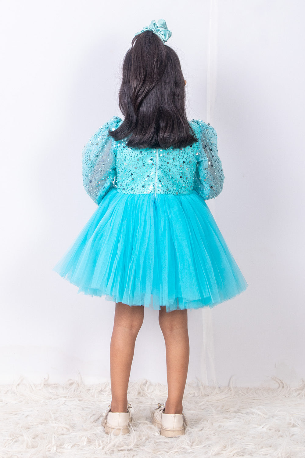 Sky-Blue Frozen Theme Dress