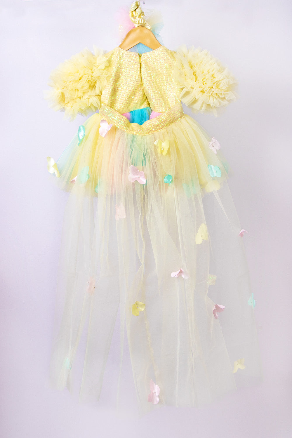 Pastel Colors Butterfly Theme Dress with Wings
