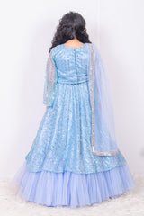 Sky Blue Moonlight Lehenga Set