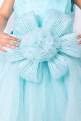 Sky Blue Wired Flower Dress
