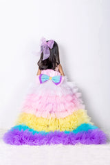 Pastel Shades Unicorn Theme Dress