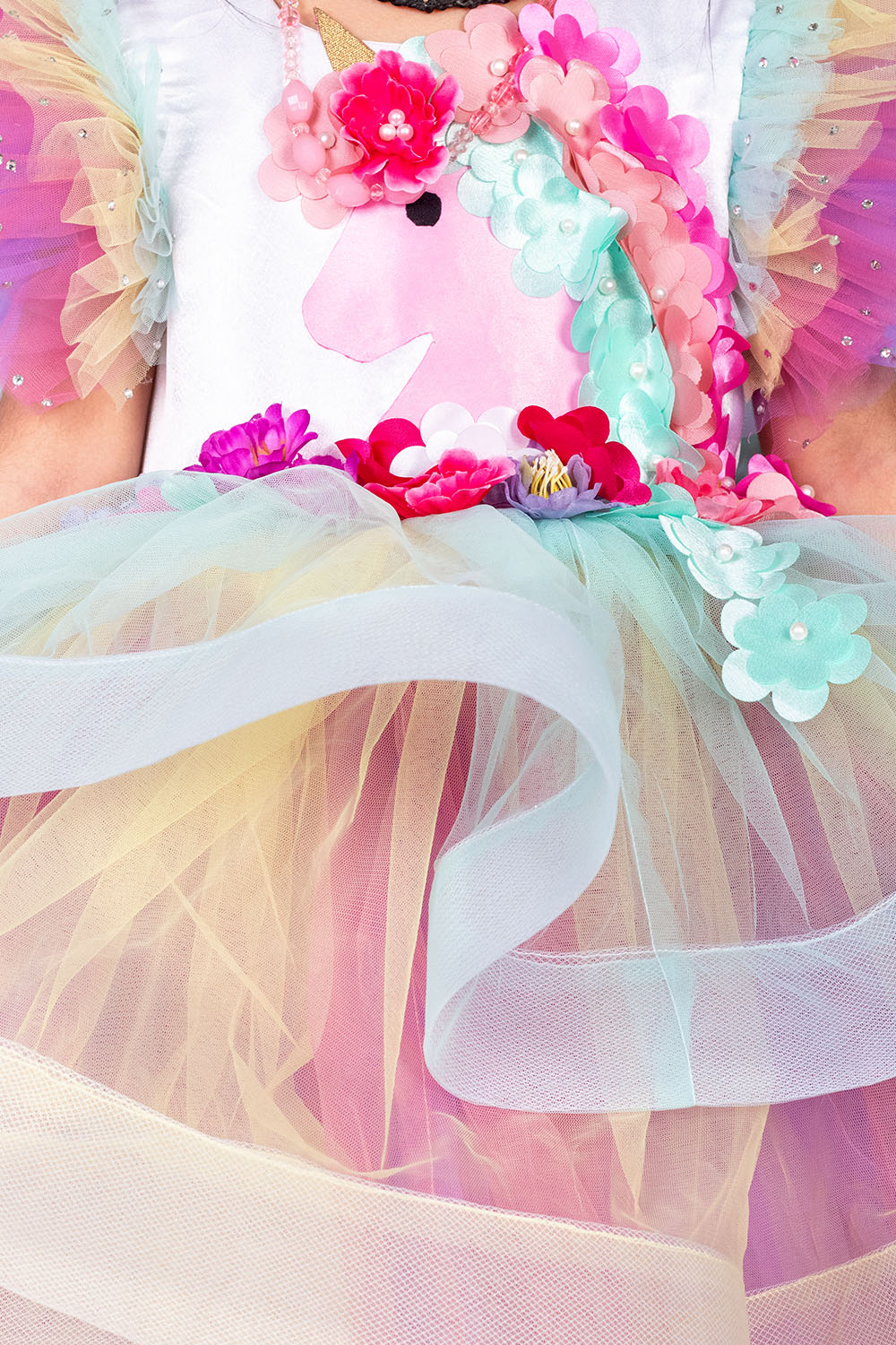Beautiful Unicorn Theme Layered Dress