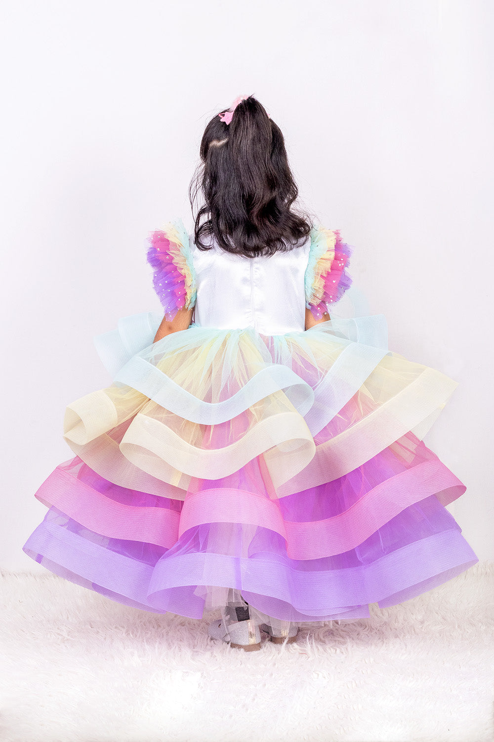 Beautiful Unicorn Theme Layered Dress