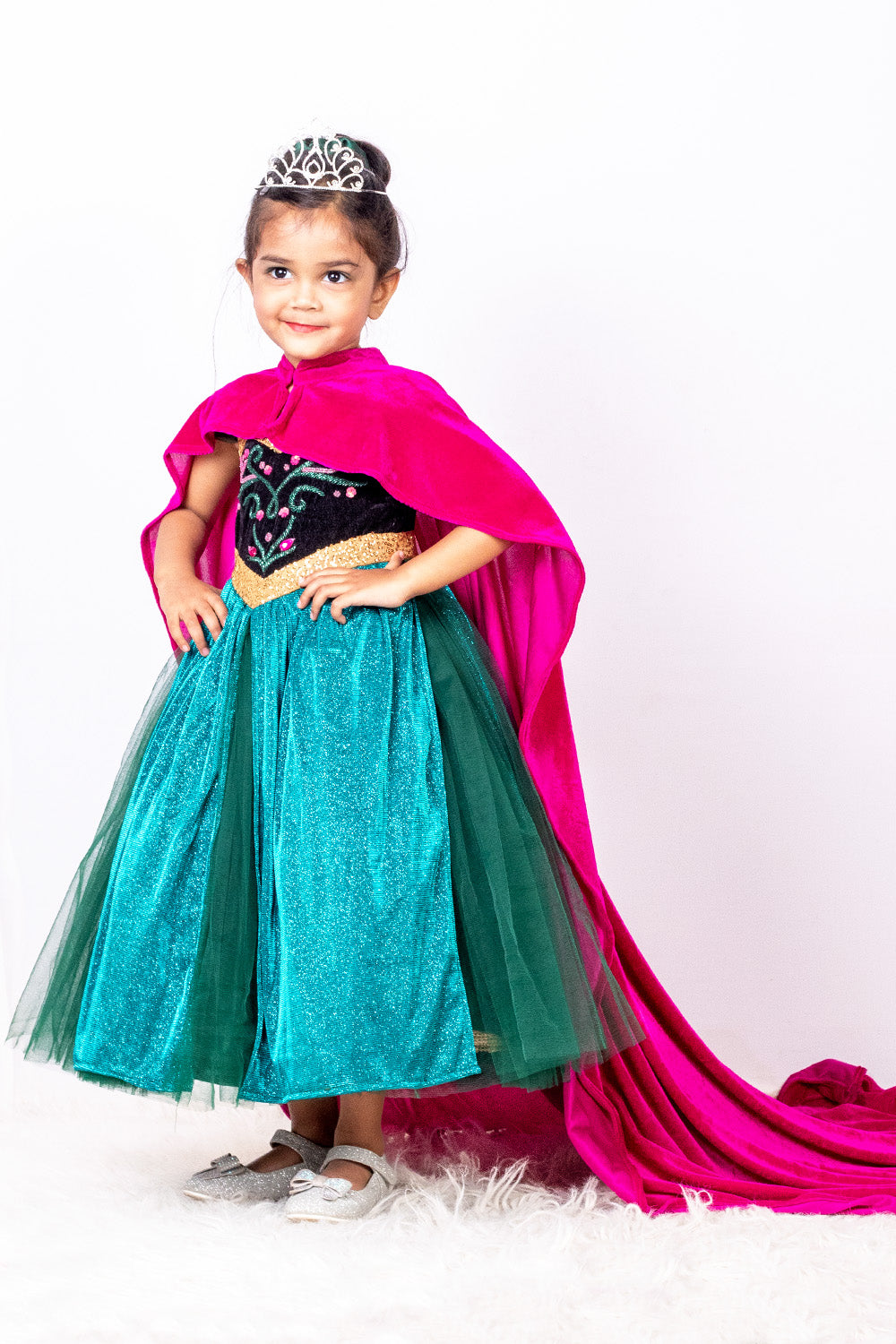 Ana Princess Dress with Long Cape