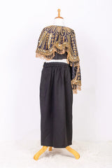 Black Hand Embroidered Arabic Style Co-ord Set