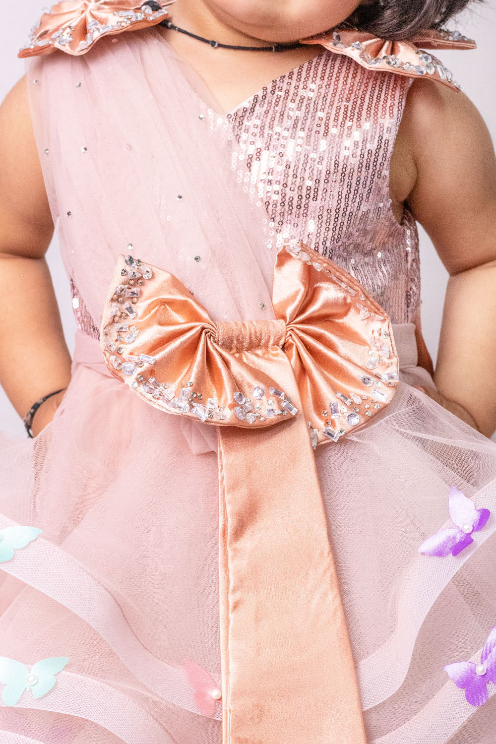 Light Peach Butterfly Dress