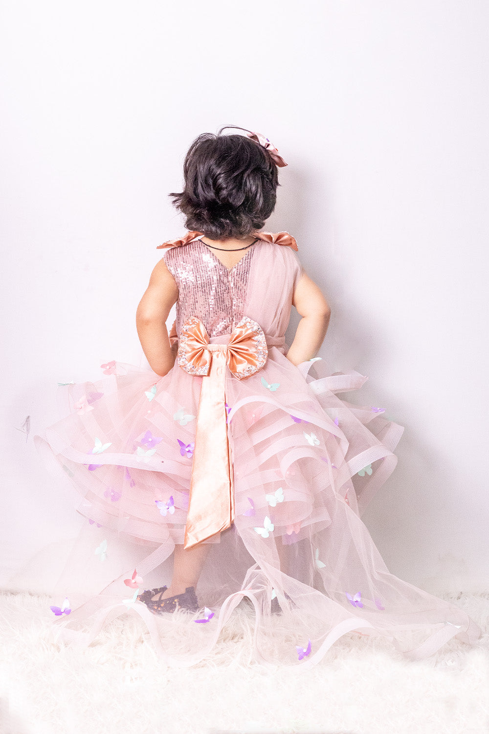Light Peach Butterfly Dress