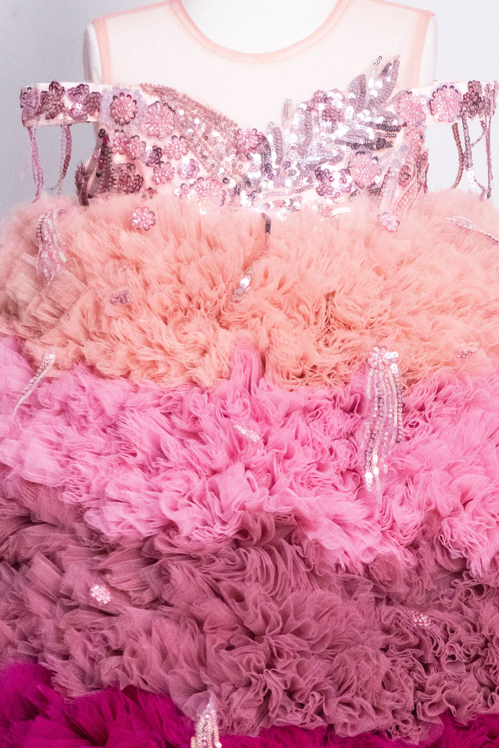 Colorful Ruffled Dress