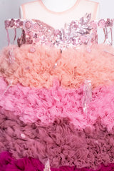 Colorful Ruffled Dress
