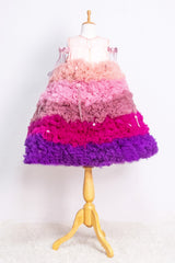 Colorful Ruffled Dress