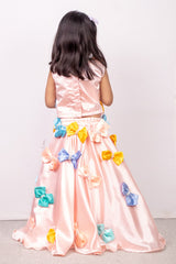 Baby Pink Bows Skirt Top Set