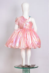 Peach Holographic Lycra Candy Dress