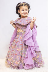Lavender Fully Embroidered Lehenga