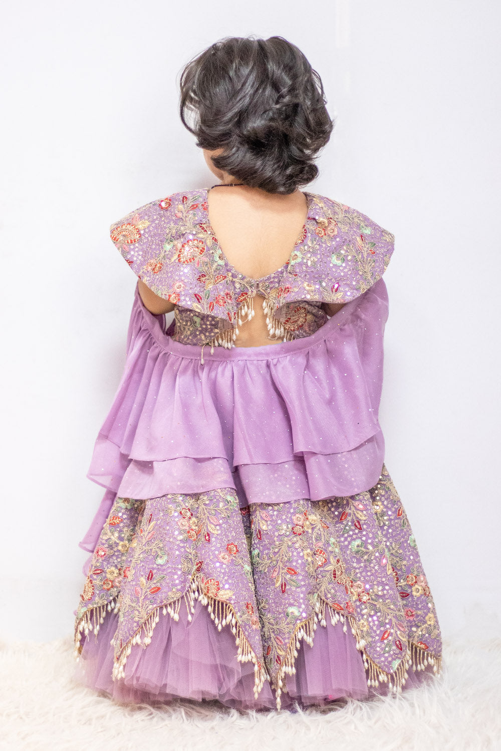 Lavender Fully Embroidered Lehenga