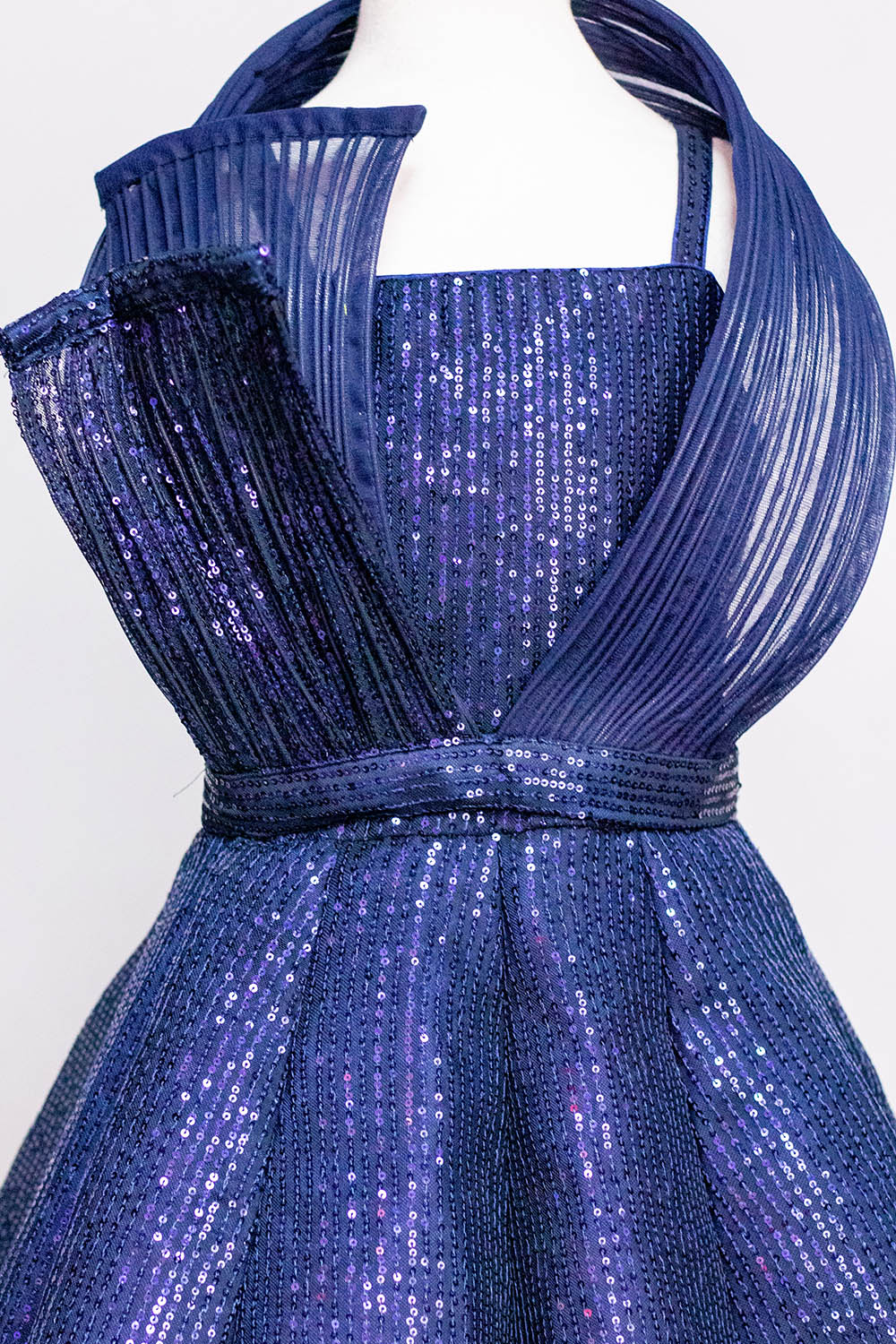 Navy Blue Zara Sequins Ball gown