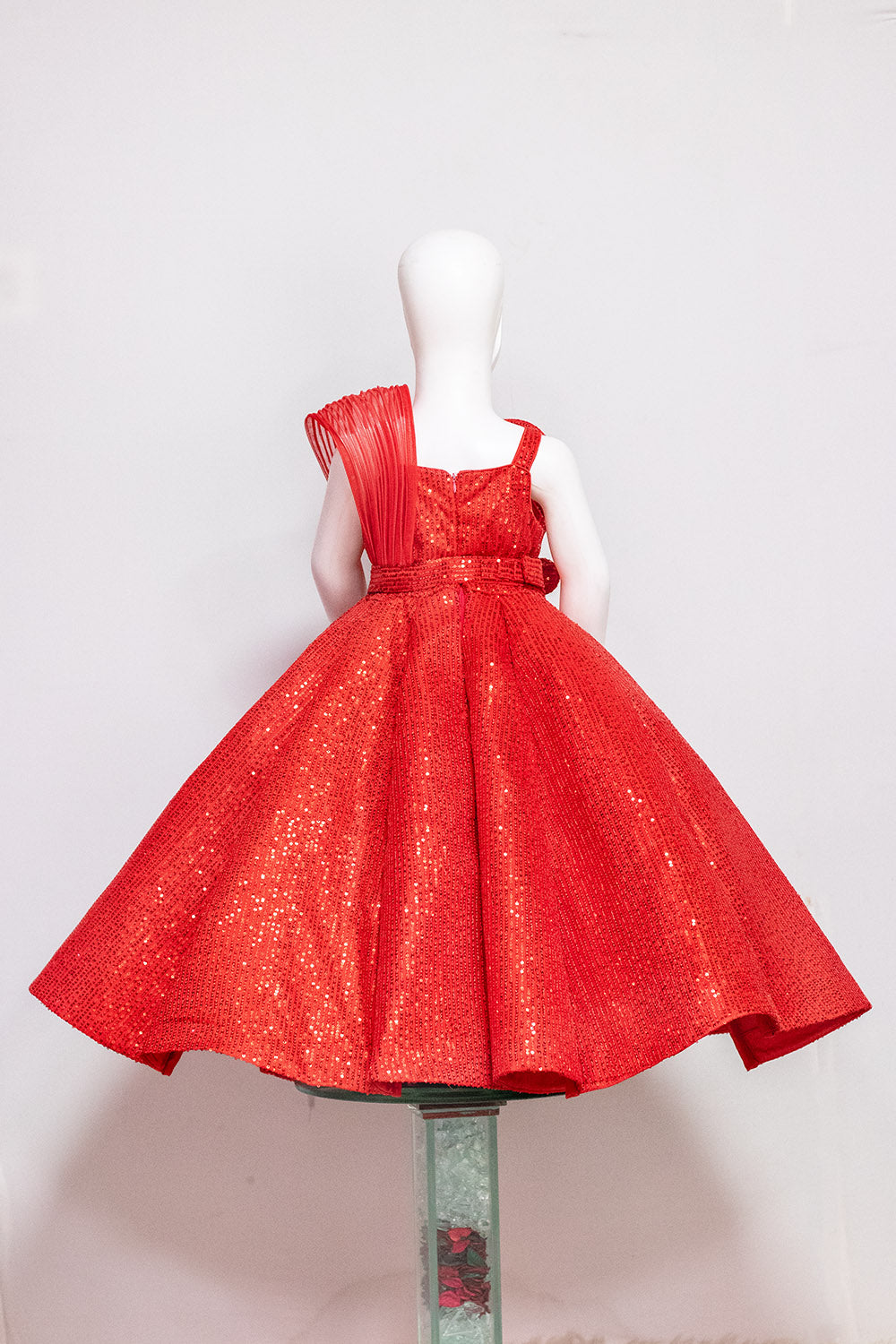 Red Zara Sequins Ball Gown