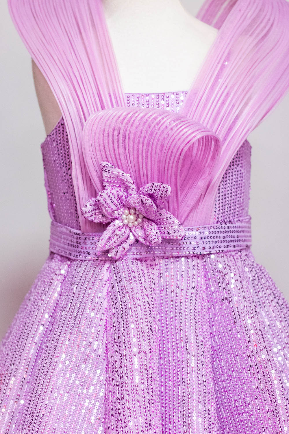 Lavender Zara Sequins Ball Gown