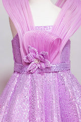 Lavender Zara Sequins Ball Gown