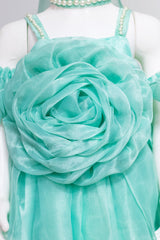 Sea Green Organza Rose Dress