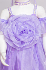 Lavender Organza Rose Dress