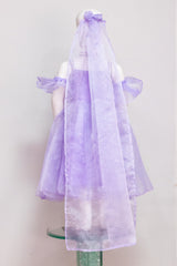 Lavender Organza Rose Dress