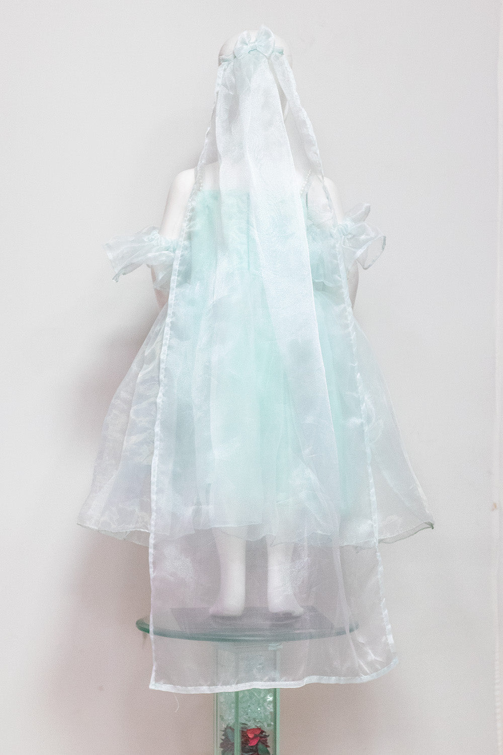 Powder Blue Organza Rose Dress